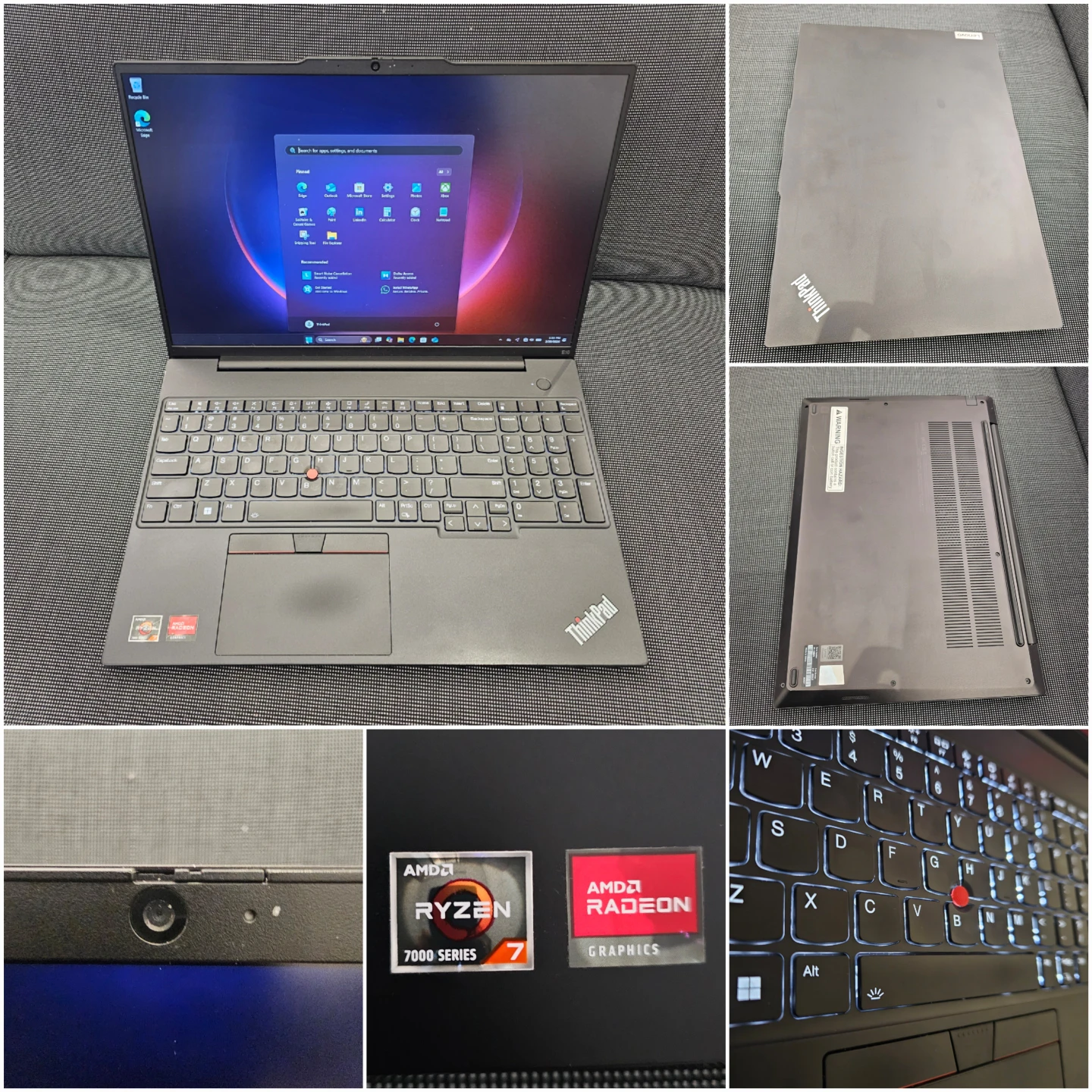 2024 Touchscreen ThinkPad 16", Ryzen 7, 16GB, 512gb, Win11Pro - photo 2