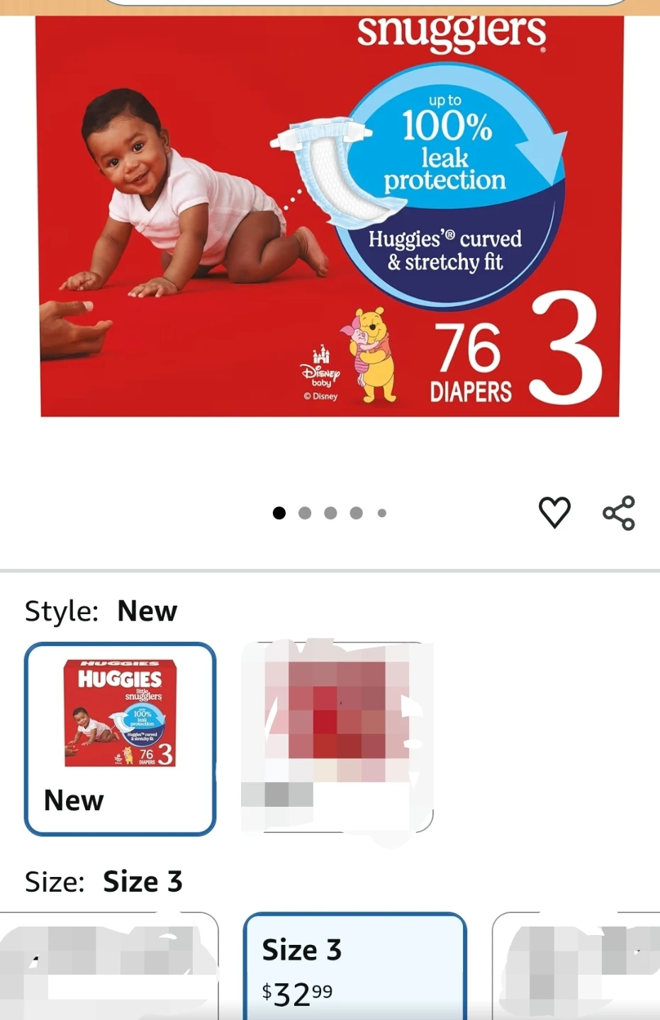 Huggies Little Snugglers Diapers - Size 3, 76 Count - photo 2