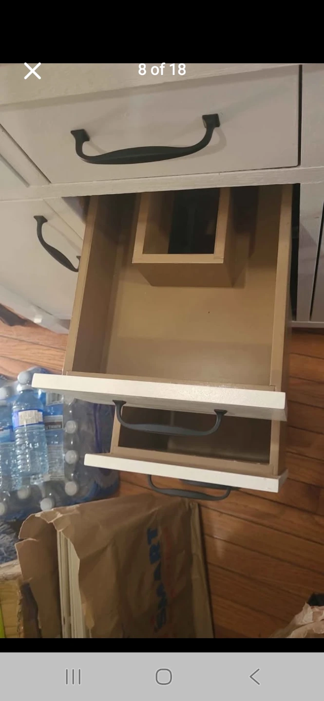 White Vanity with Sink and Storage - photo 4