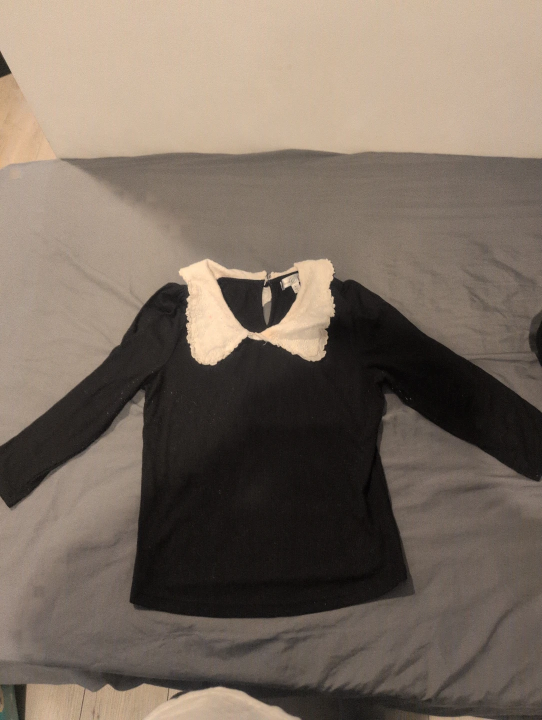 Little girl Long Sleeve Top with Lace Collar Size L🥕
