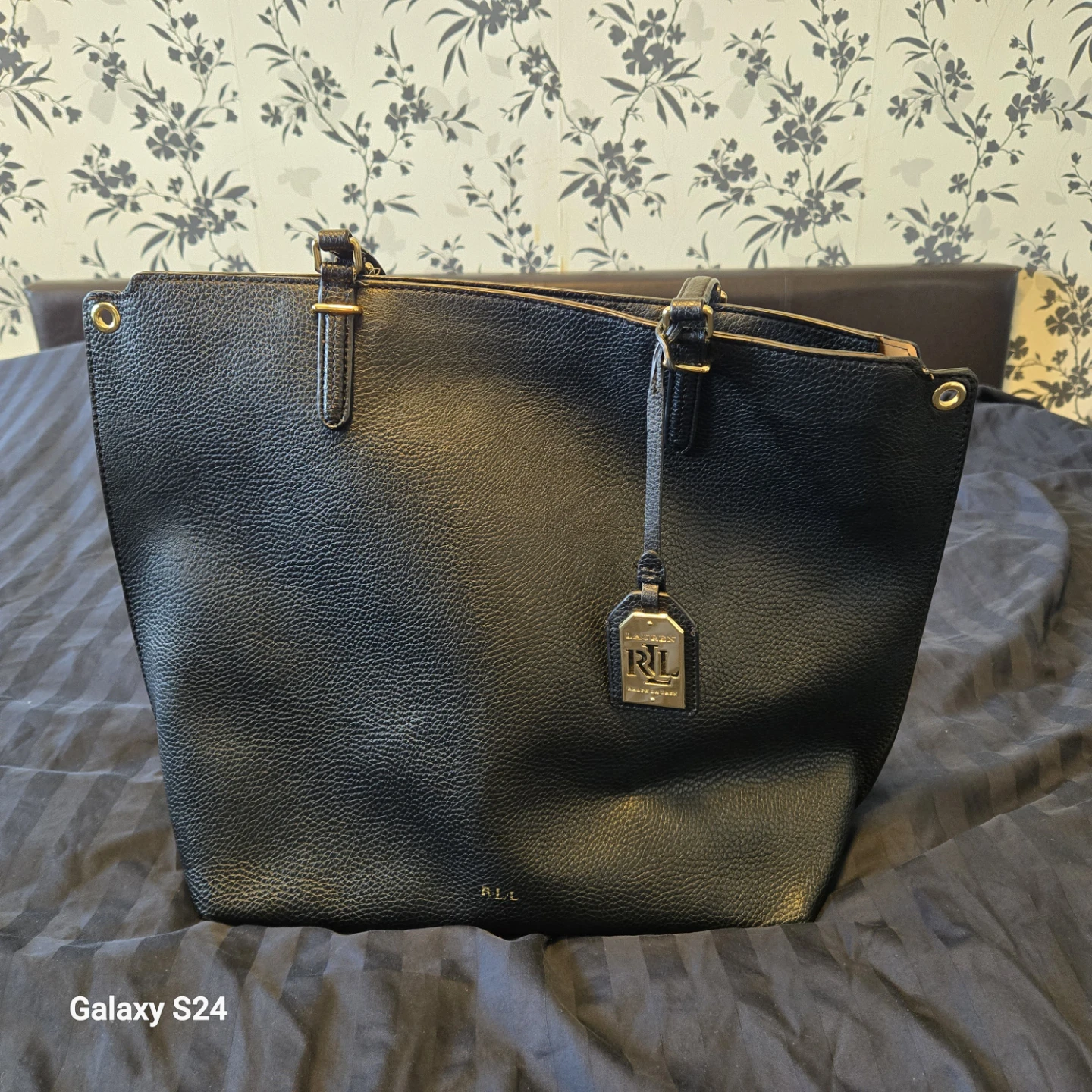 Authentic Ralph Lauren Black Handbag.