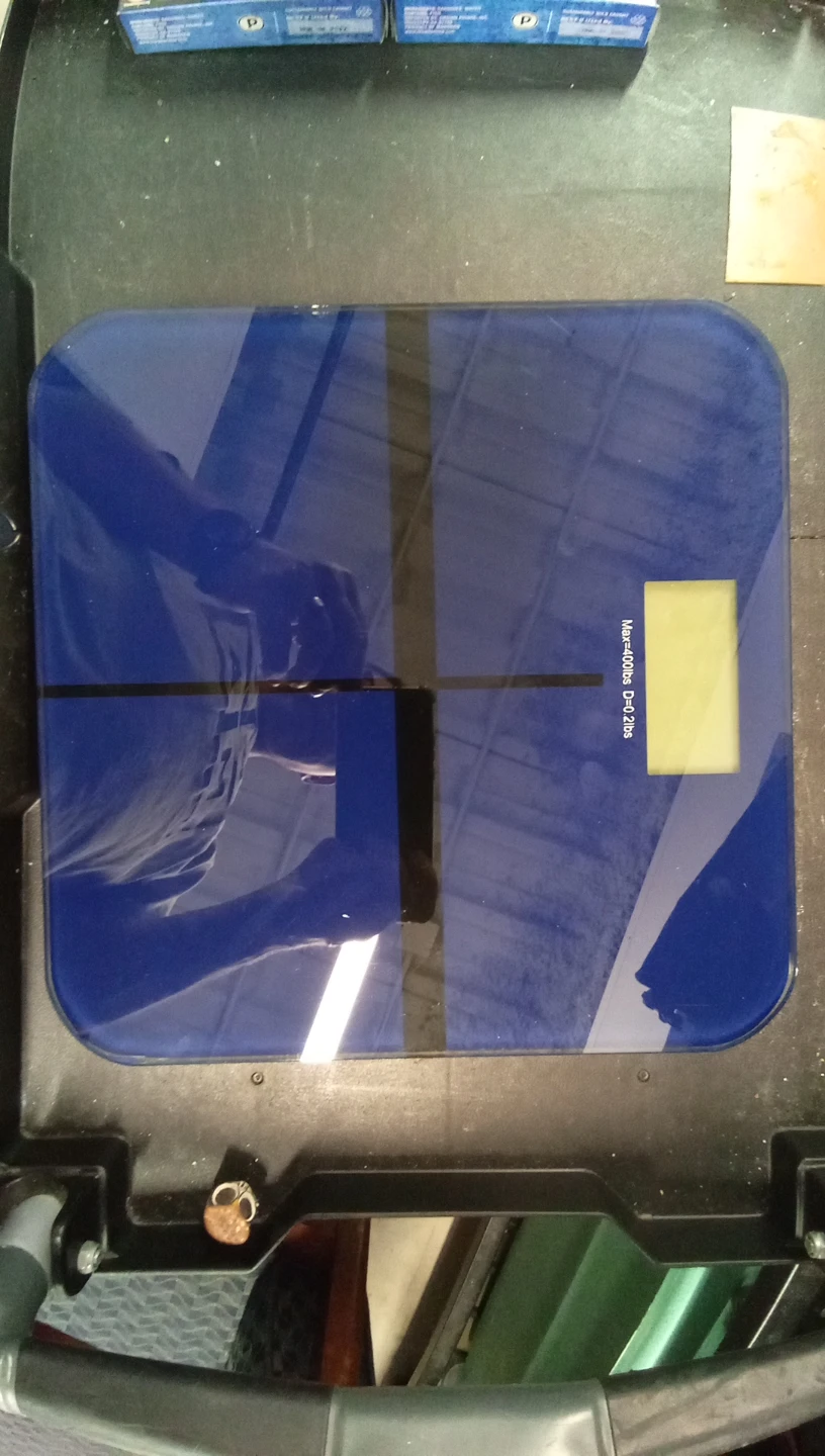 Digital Bathroom Scale - Blue Glass