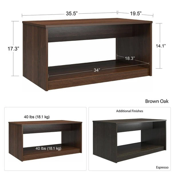 Dark Espresso Brown Oak Coffee Table - New in Box! 🥕 - photo 4