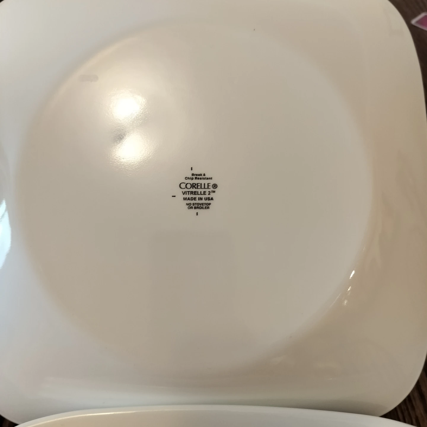 🥕 4 Corelle Vitrelle-2 Square Dinner Plates - photo 5