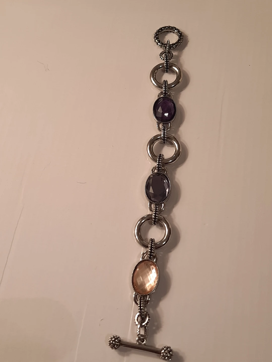 Silver-tone Bracelet with Gemstones - photo 3