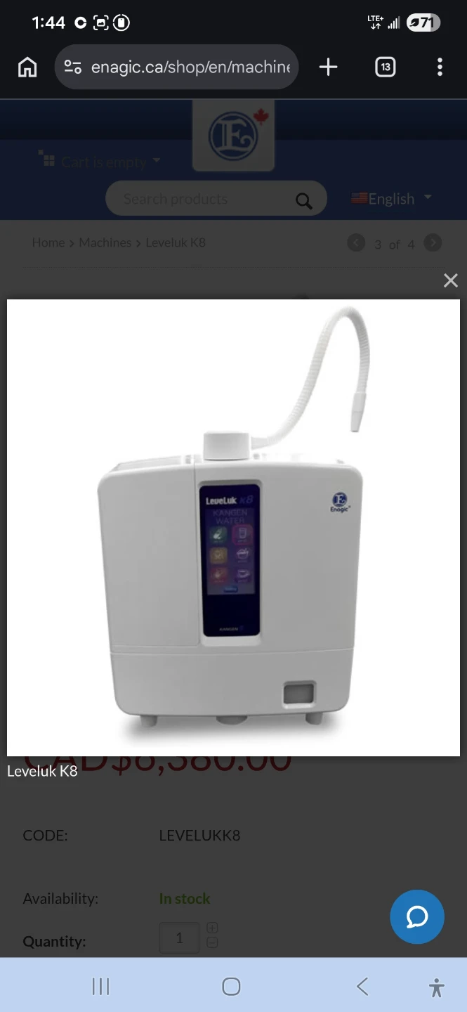 Enagic Leveluk K8 Kangen Water Machine