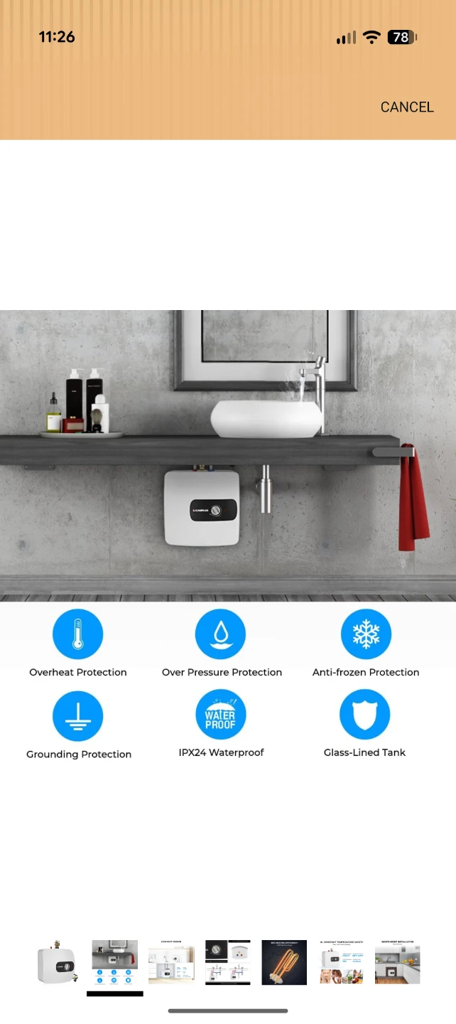 Camplux ME70B Tankless Electric Water Heater - photo 2