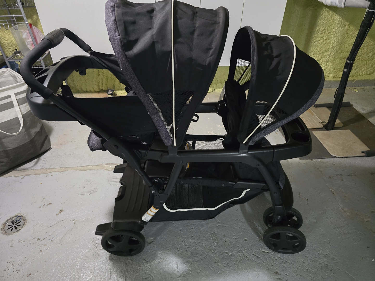 Black Double Stroller