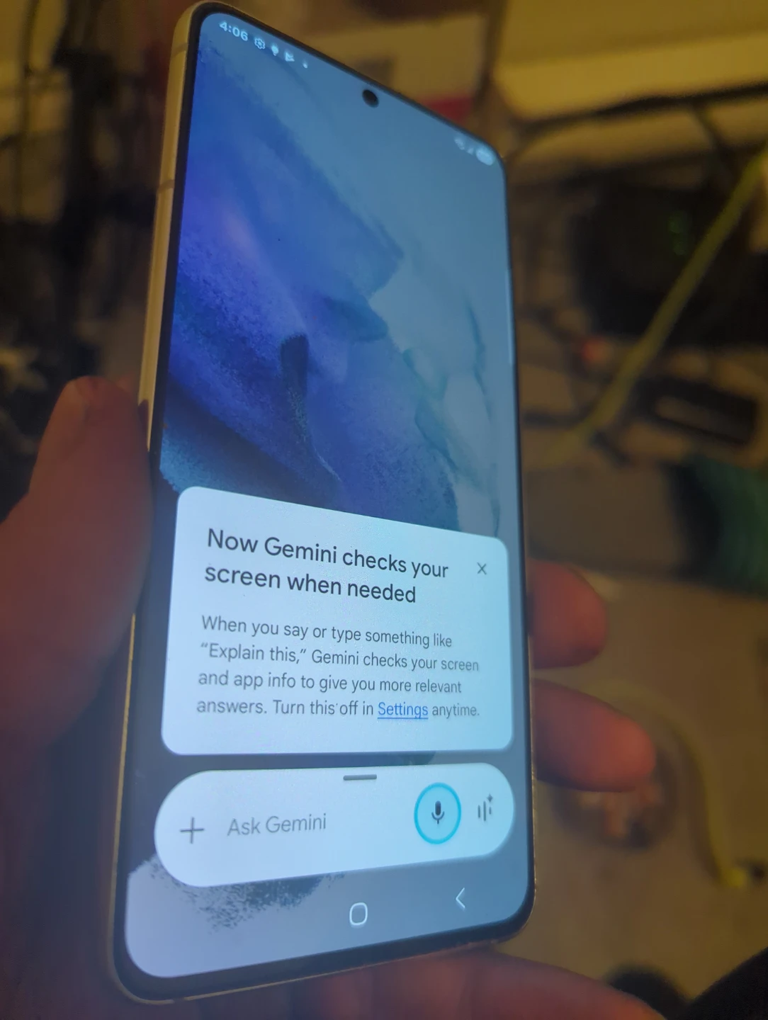 Smartphone with Gemini AI