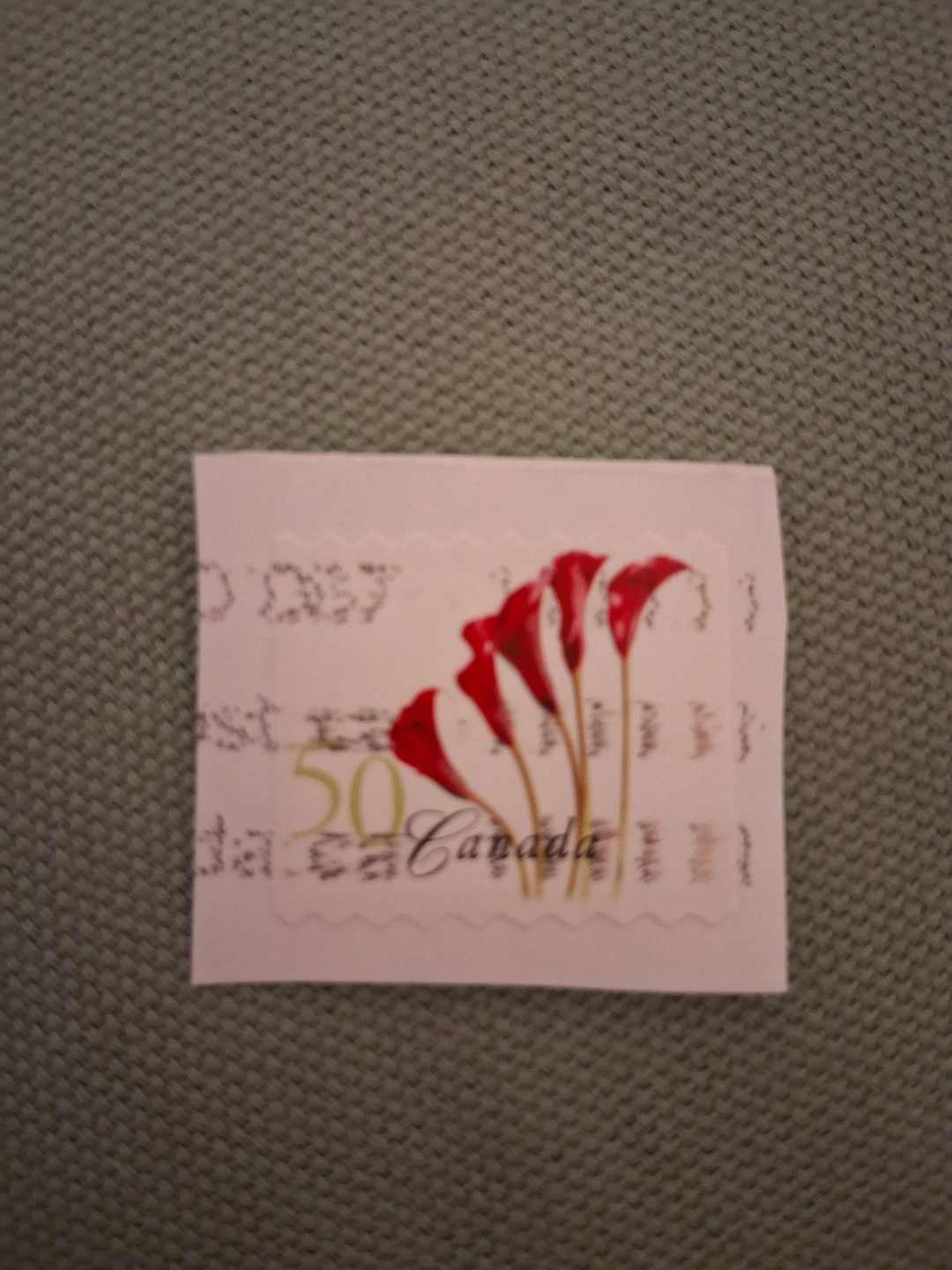 2005 Canada 50¢ Red Calla Lily stamp