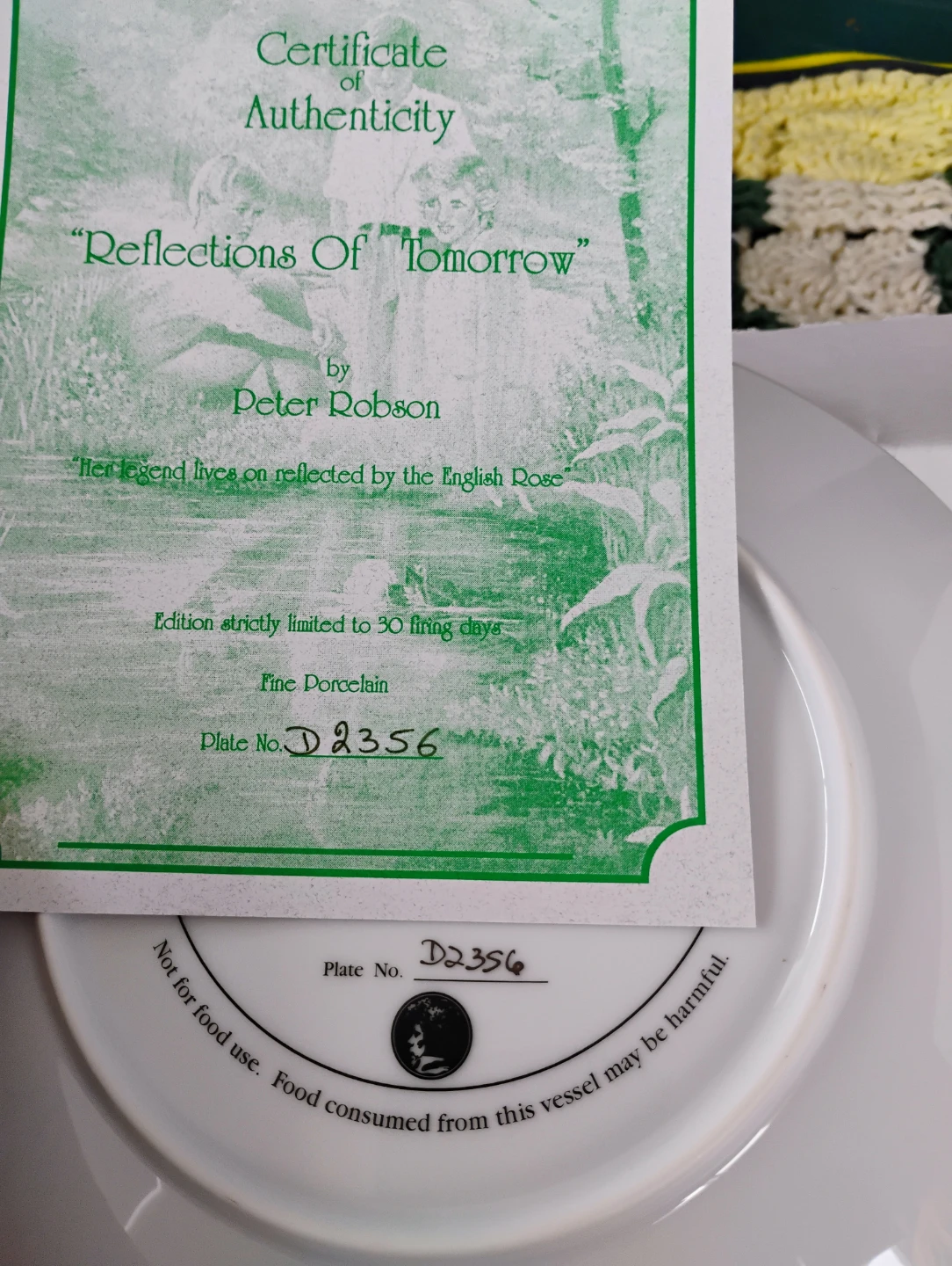 "Reflections Of Tomorrow" Commemorative Plate by Peter Robson - photo 2