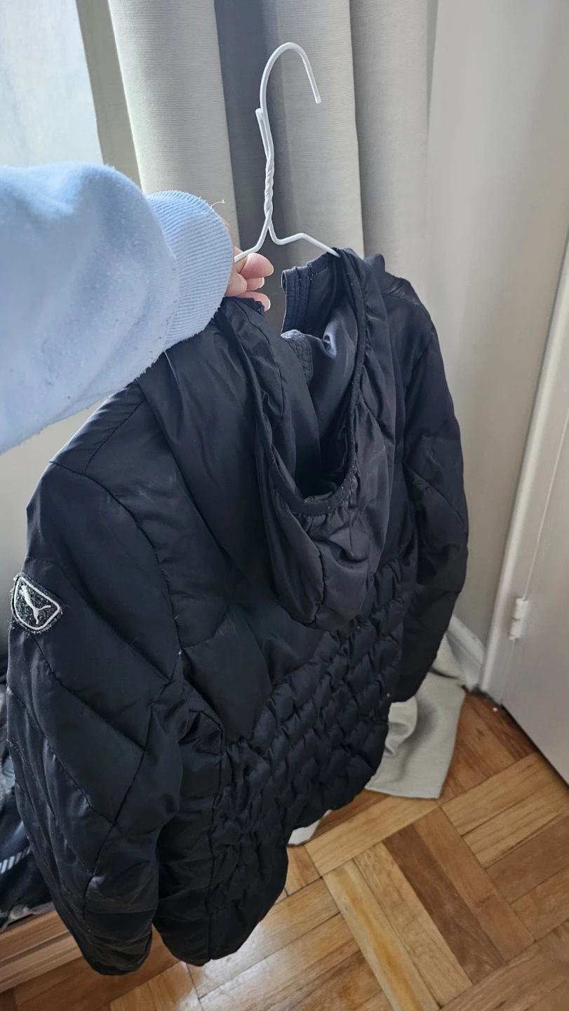 Puma Women's Black Hooded Puffer Jacket XS - photo 2