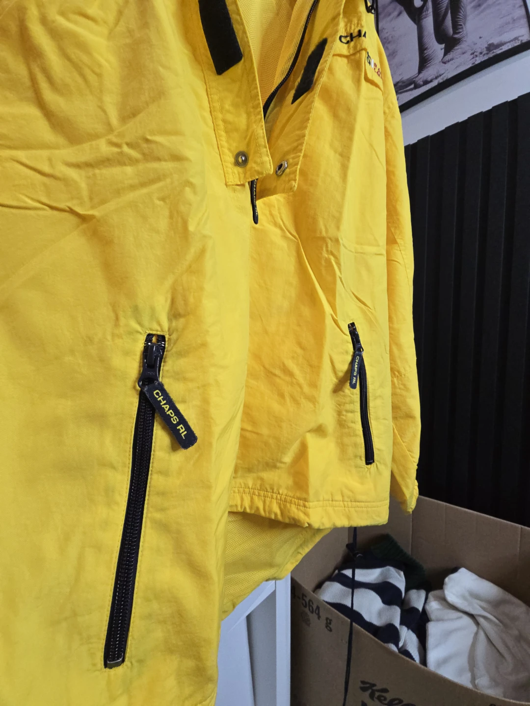 Chaps Ralph Lauren Yellow Anorak Jacket Size L - photo 5
