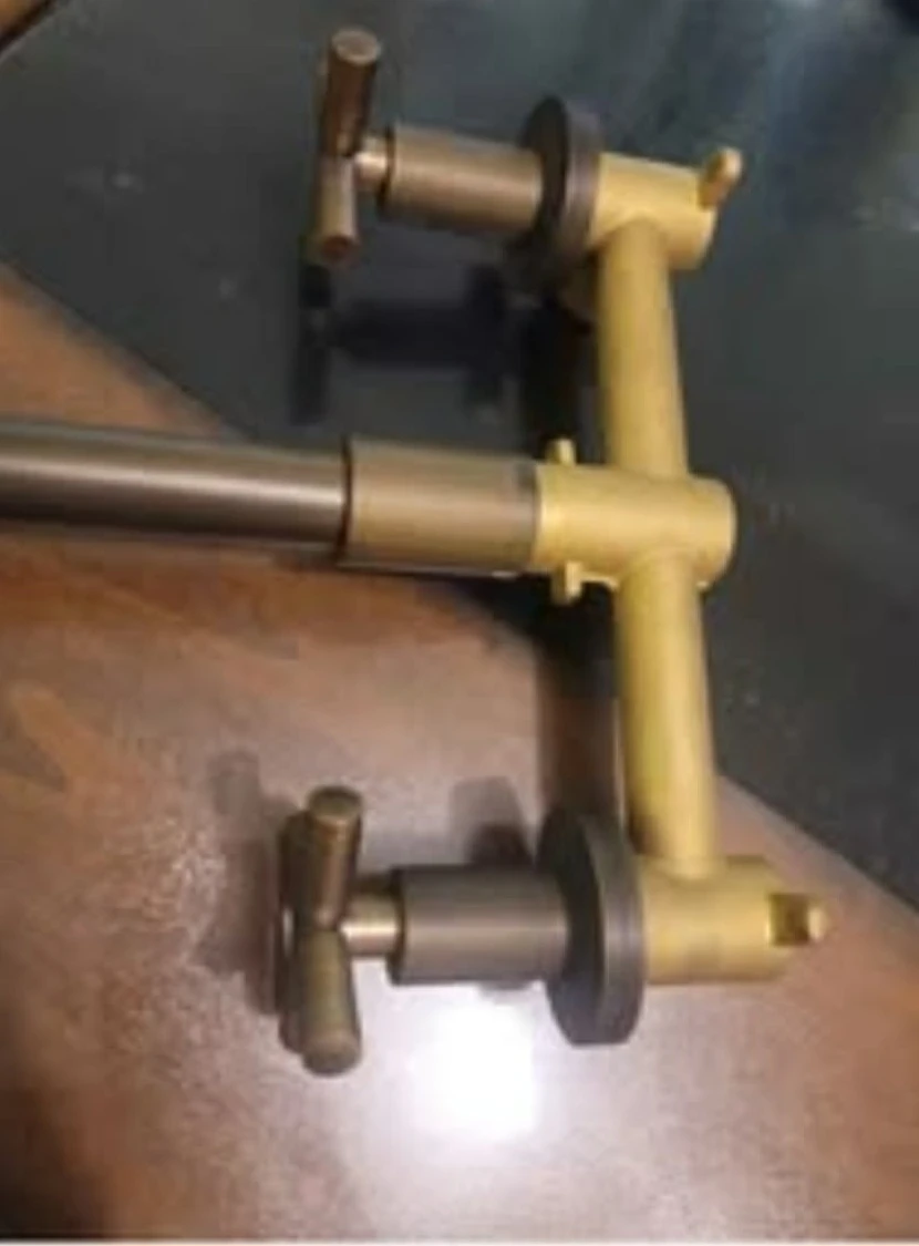 Brass Wall Mount Faucet with Cross Handles - photo 4