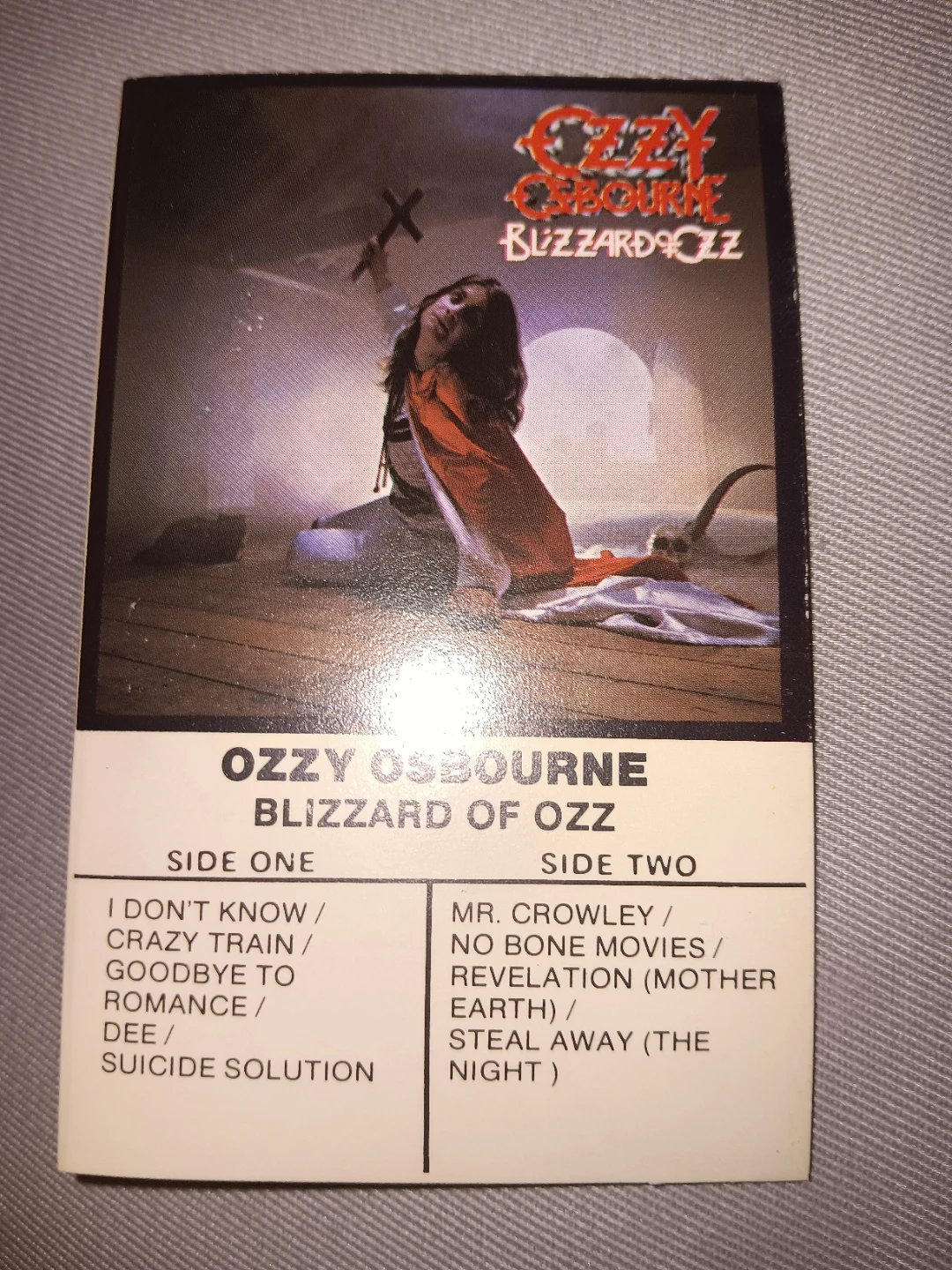 Ozzy Osbourne Blizzard of Ozz Cassette Tape JZT 36812