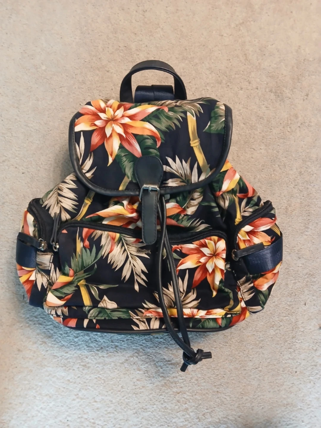 MISAKO floral bucket bag backpack