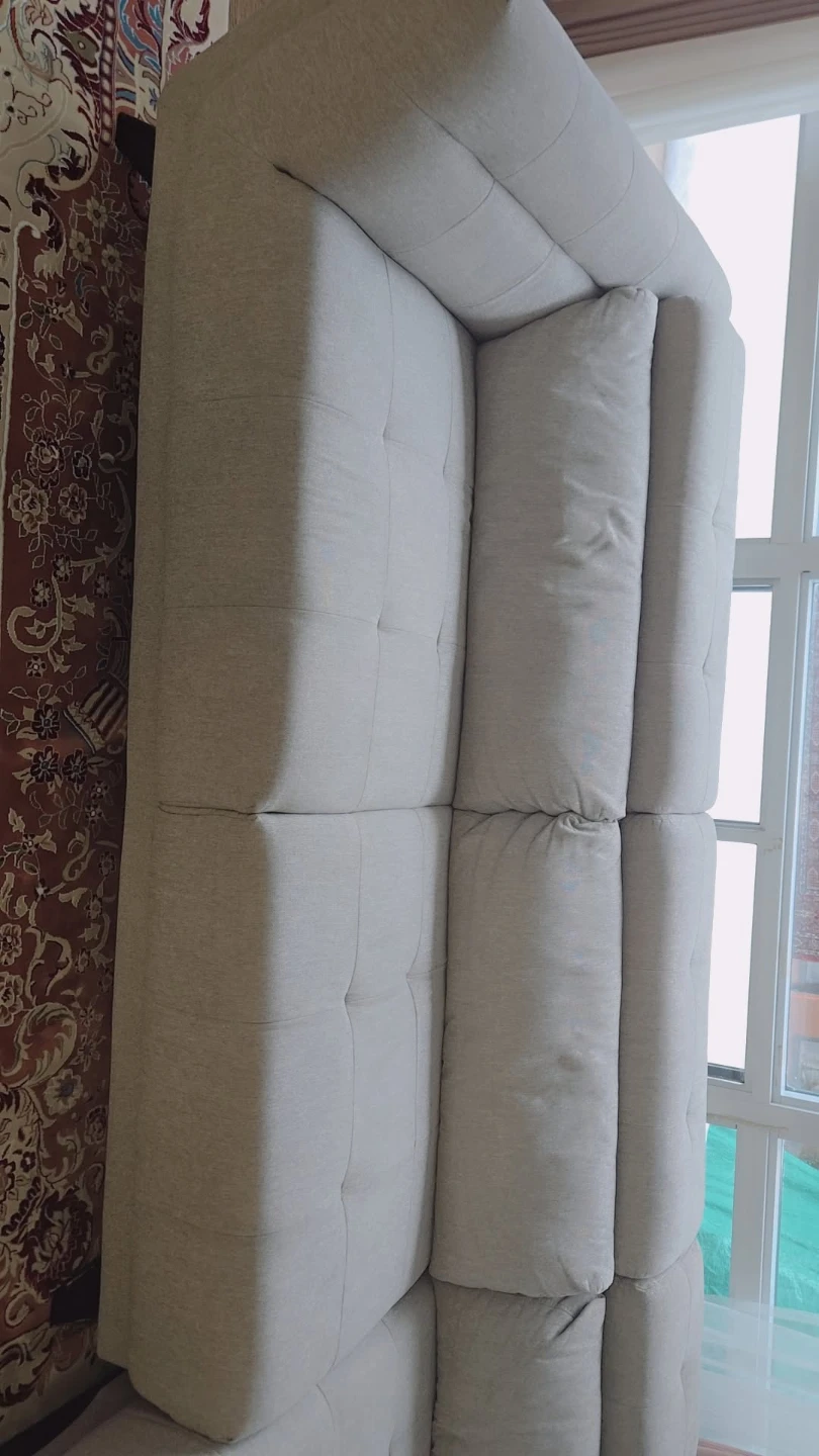 Title: Light Grey Fabric Sectional – - photo 3