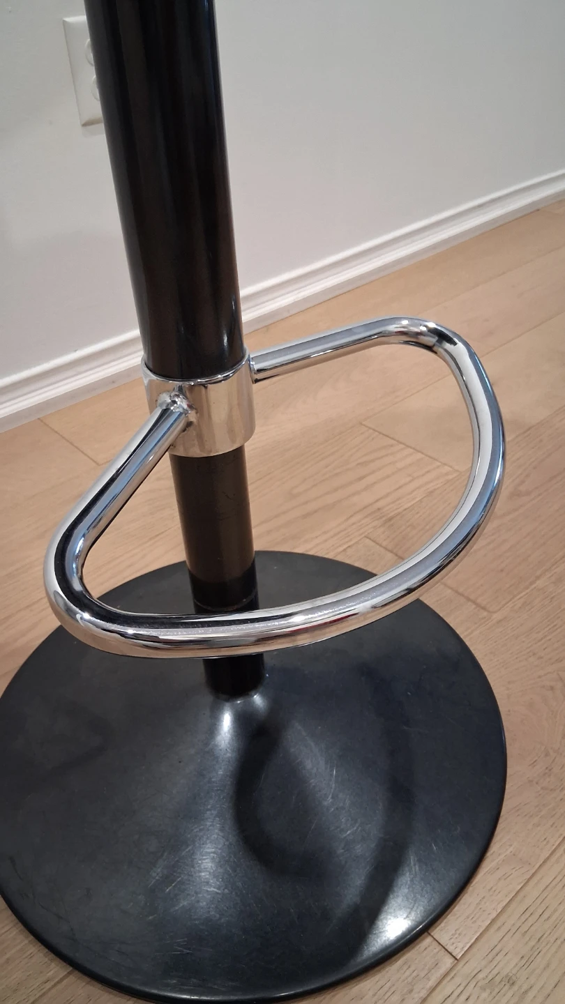 Hydraulic Bar Stool With Brushed Stainless Steel Back - photo 5