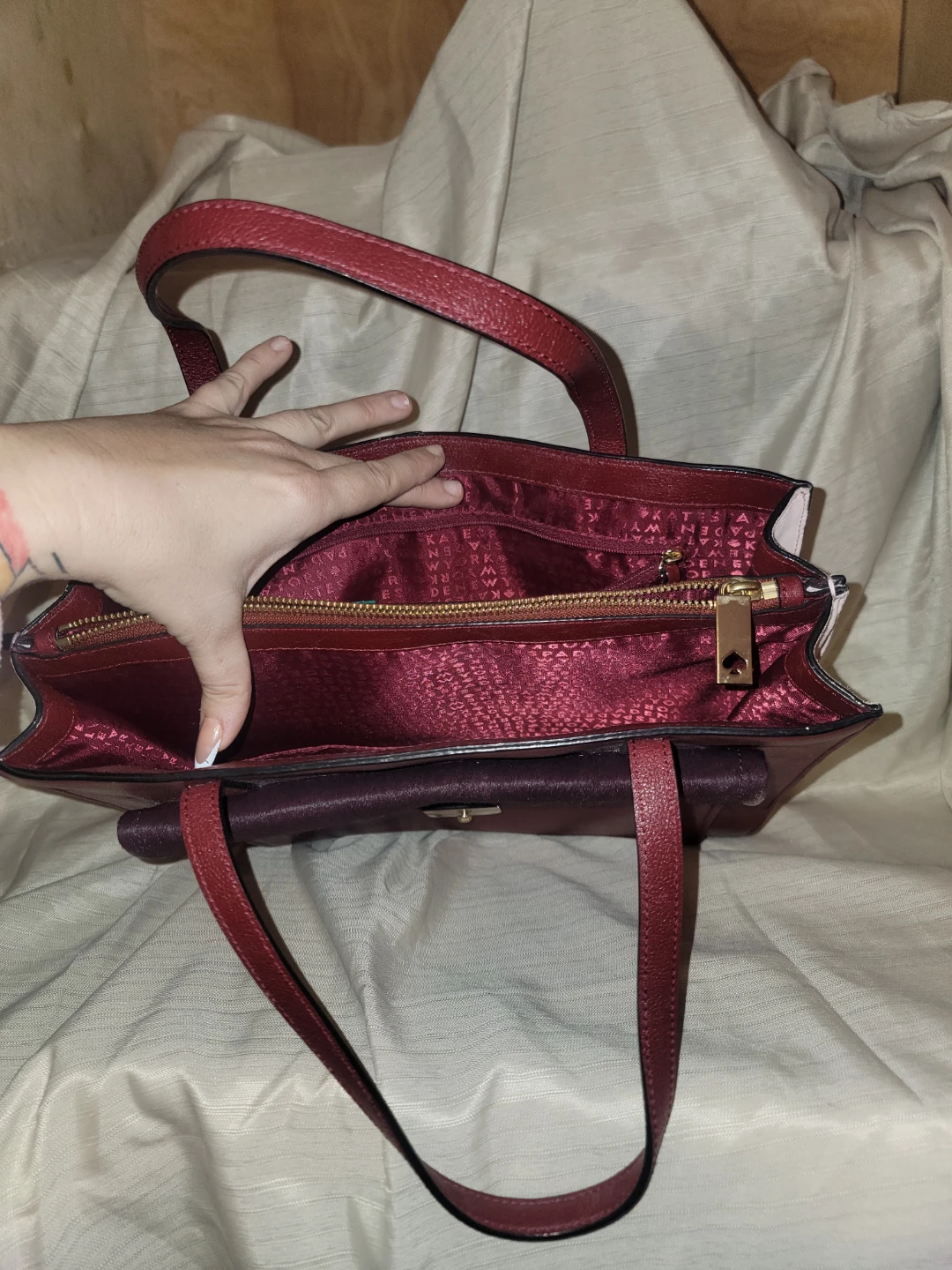 Kate Spade Red Leather Tote Handbag - photo 3