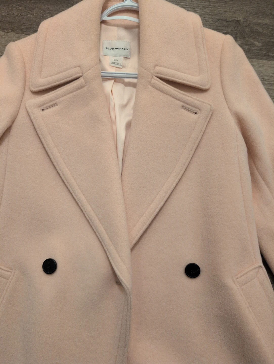 MUST GO! Club Monaco Pink Wool Blend Coat Size S/P