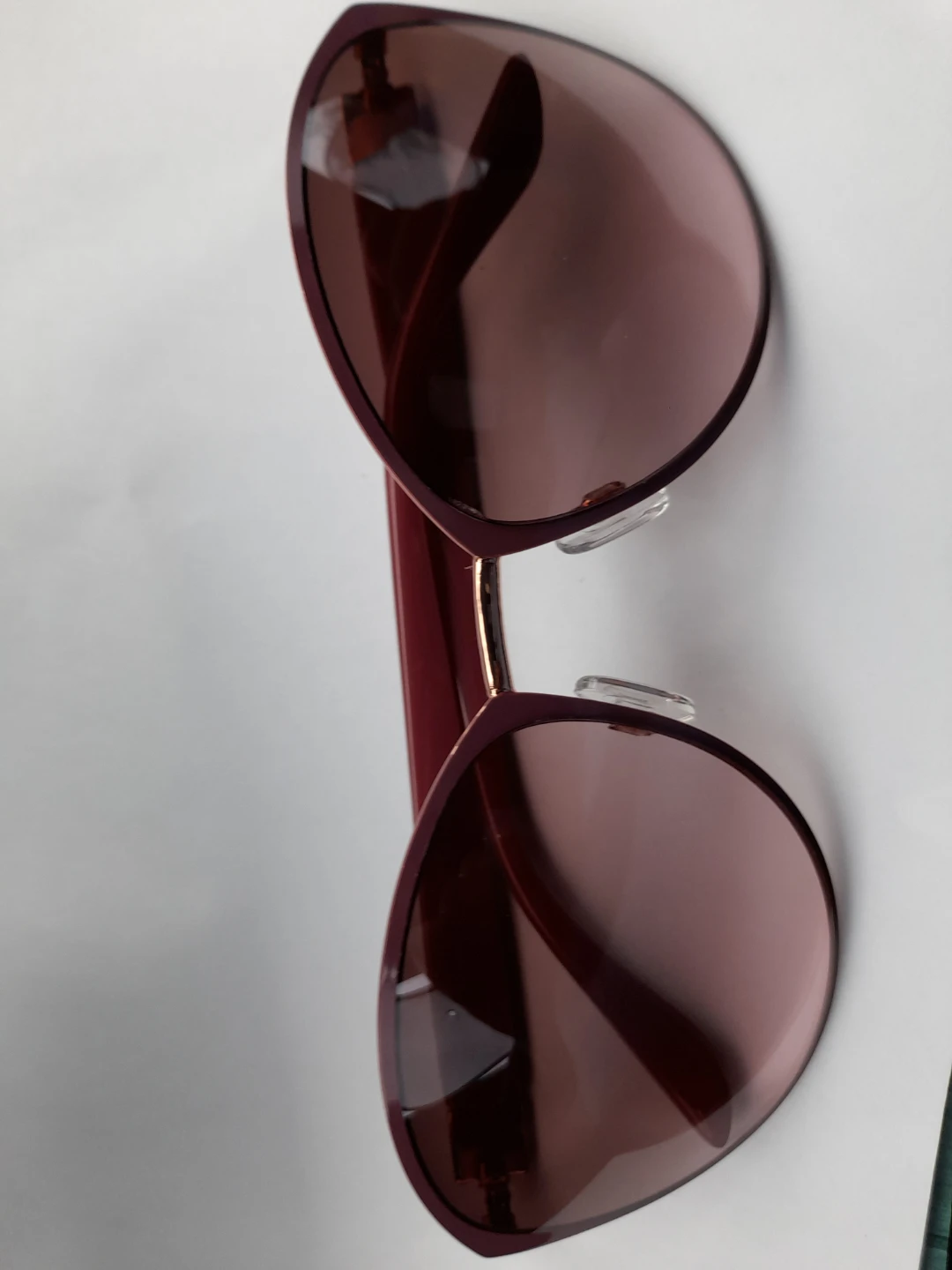 Women's Sunglasses - Burgundy and Rose Gold