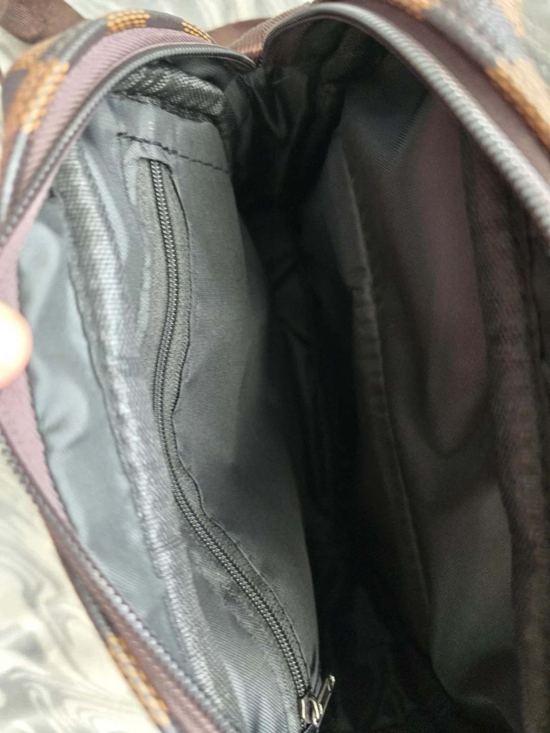 Brown Checkerboard Messenger Bag - photo 5