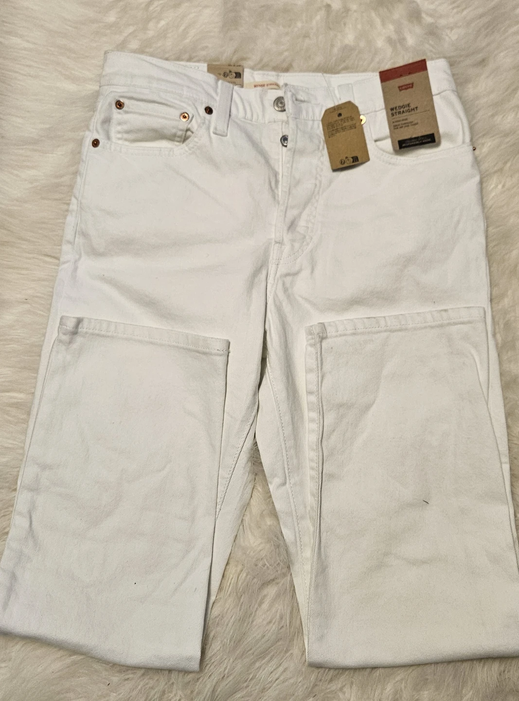 Levi's Wedgie Straight Jeans White Women's Size 29 - photo 2