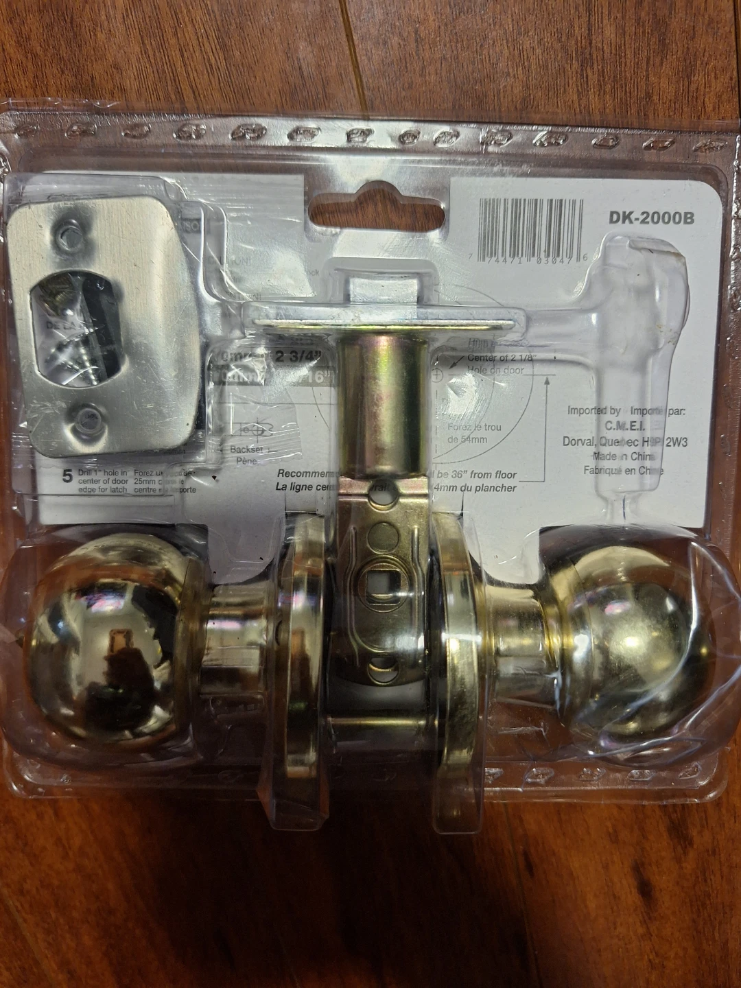 CM Homeware Brass Door Handle with Lock DK-2000B - photo 2