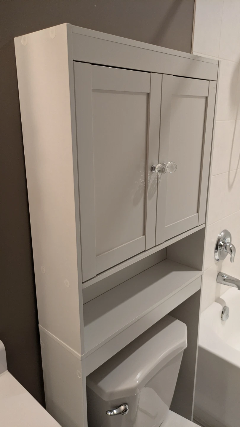 White Over-the-Toilet Storage Cabinet - photo 2
