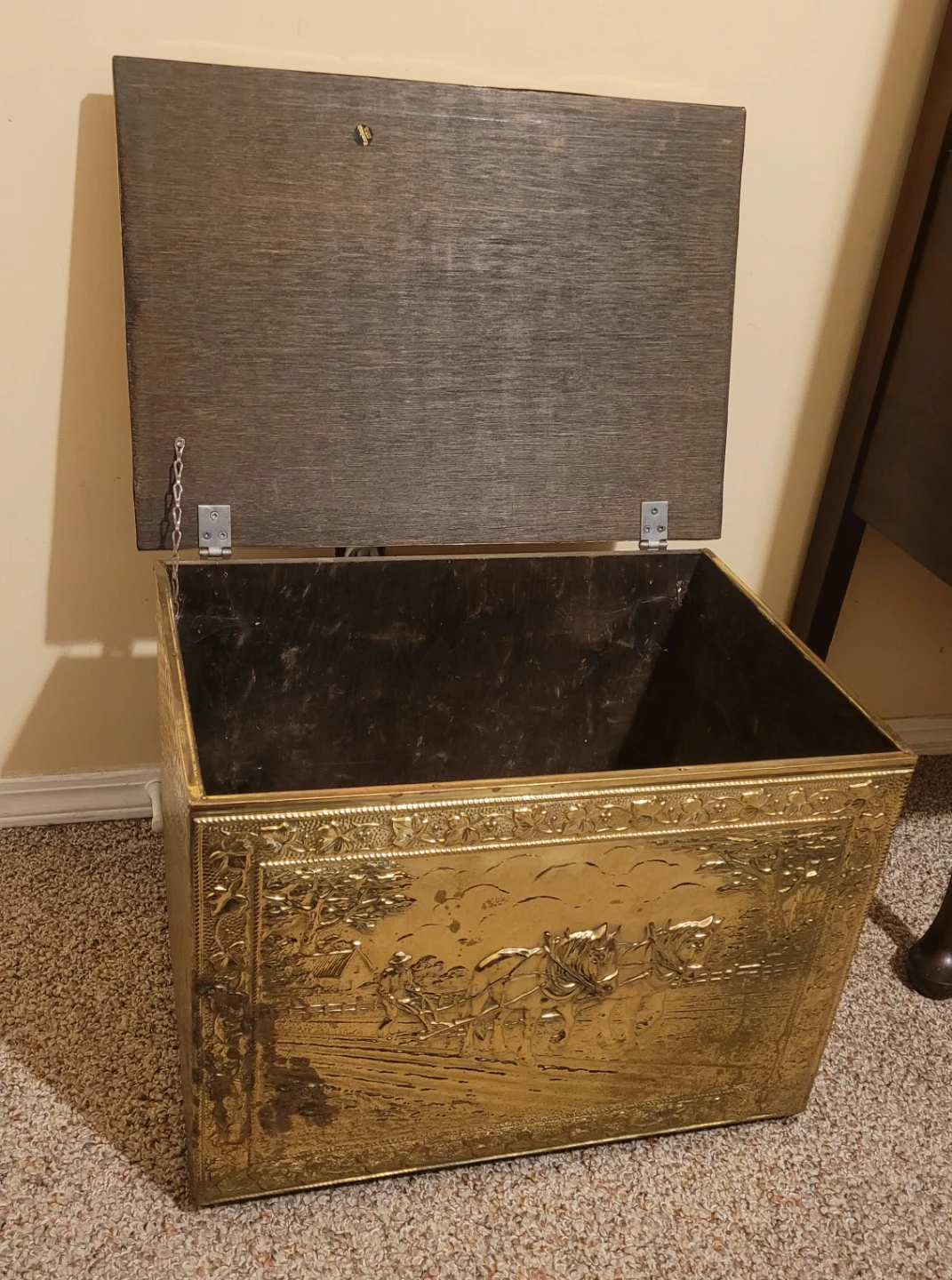 Brass Fireplace Kindling Chest - photo 2