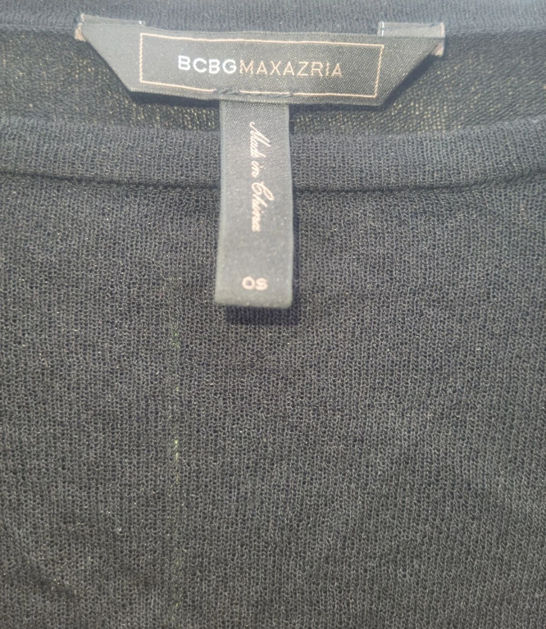 BCBGMAXAZRIA Black Fringe Top OS - photo 3