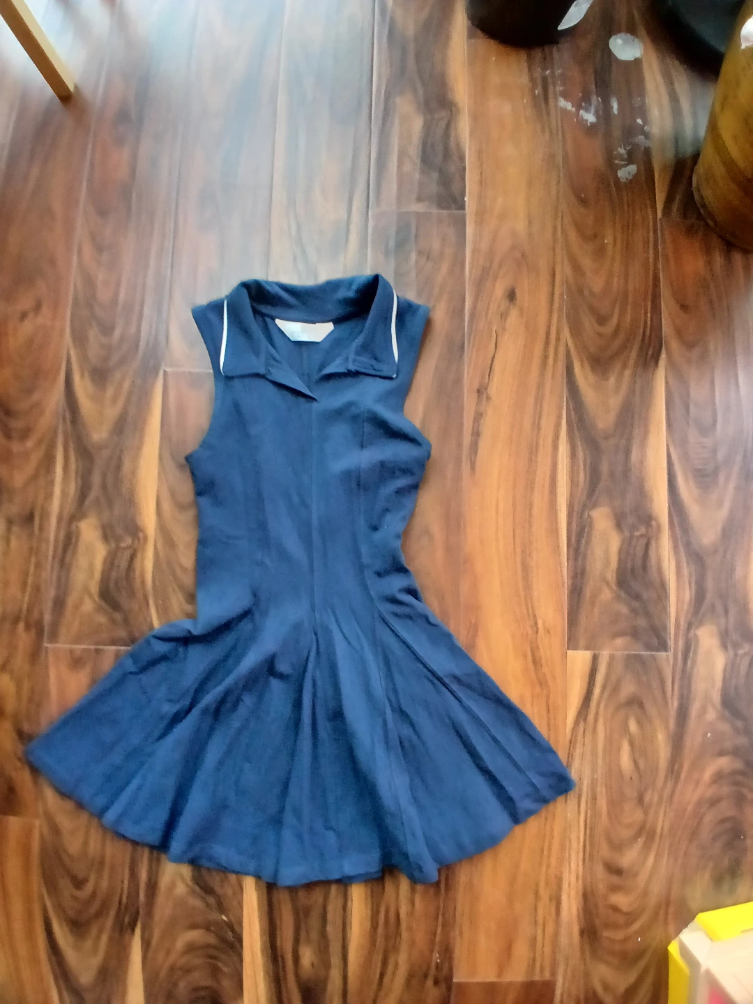 H&M Blue Sleeveless Collared Dress