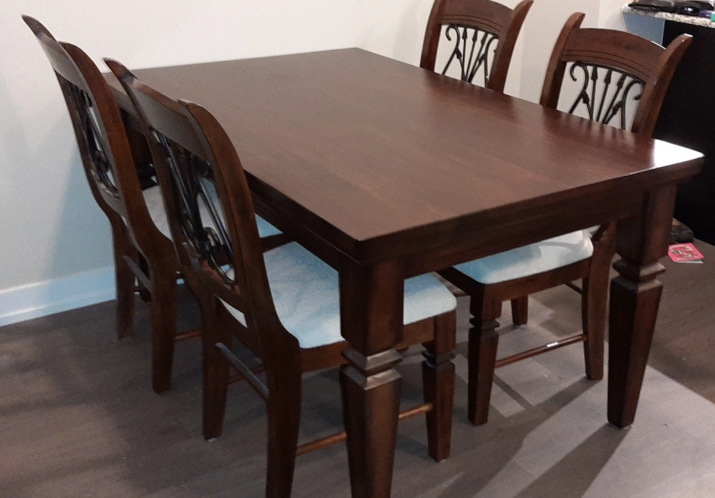 Wooden Dining Table and 4 Chairs