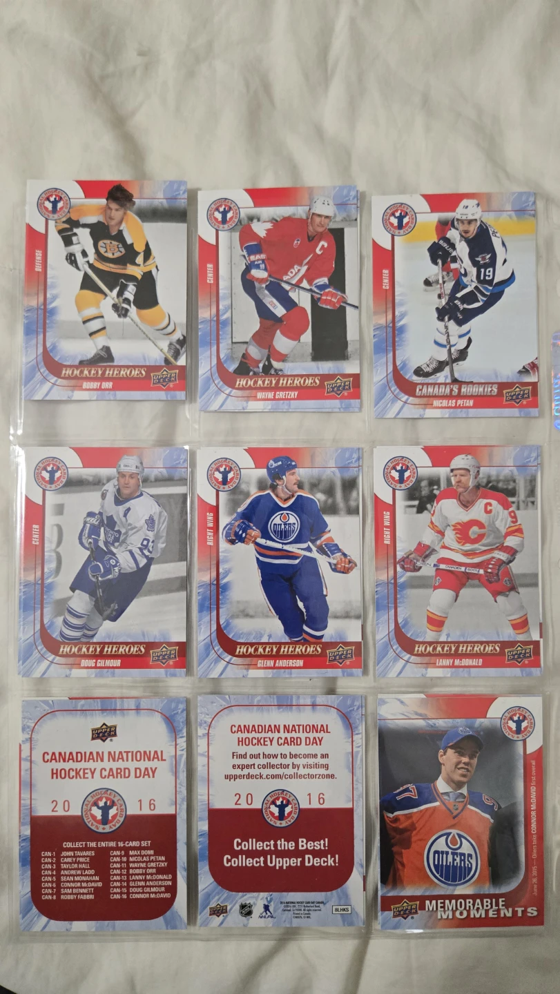 Upper Deck Hockey Heroes & Pride of Canada Trading Cards