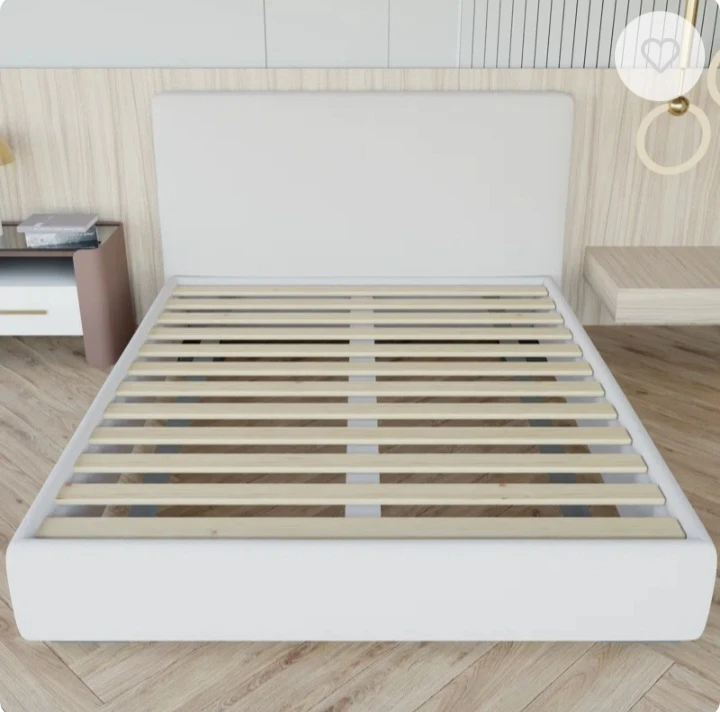 White Soft King Bed Frame