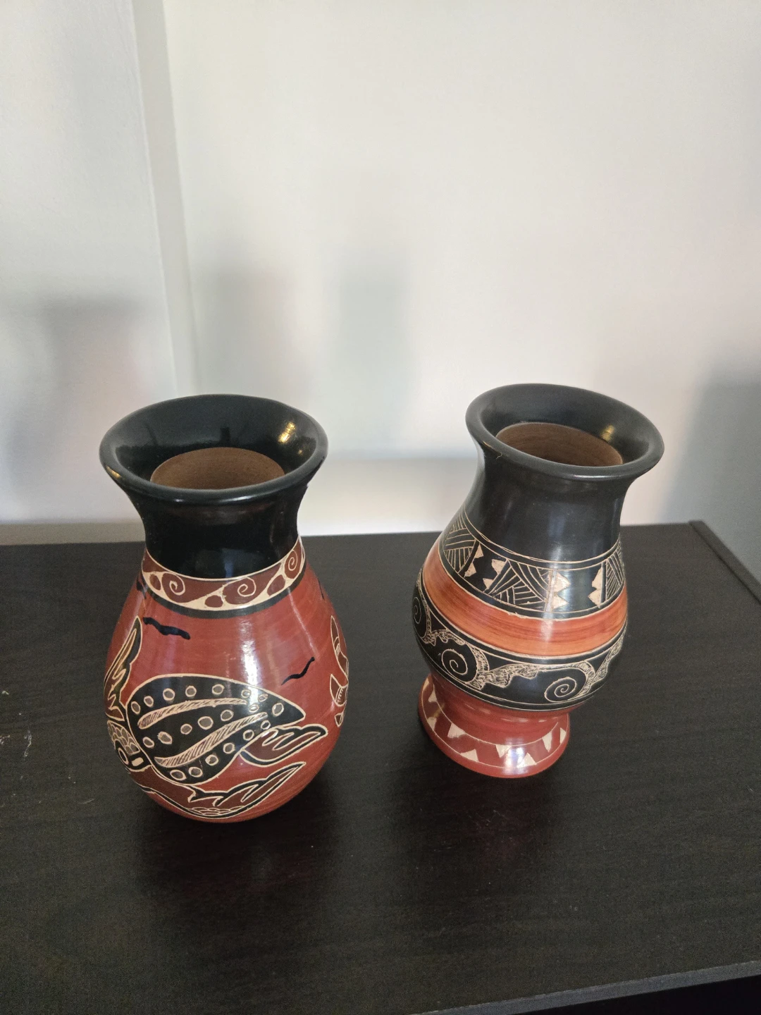 Set of 2 Decorative Clay Vases - photo 2