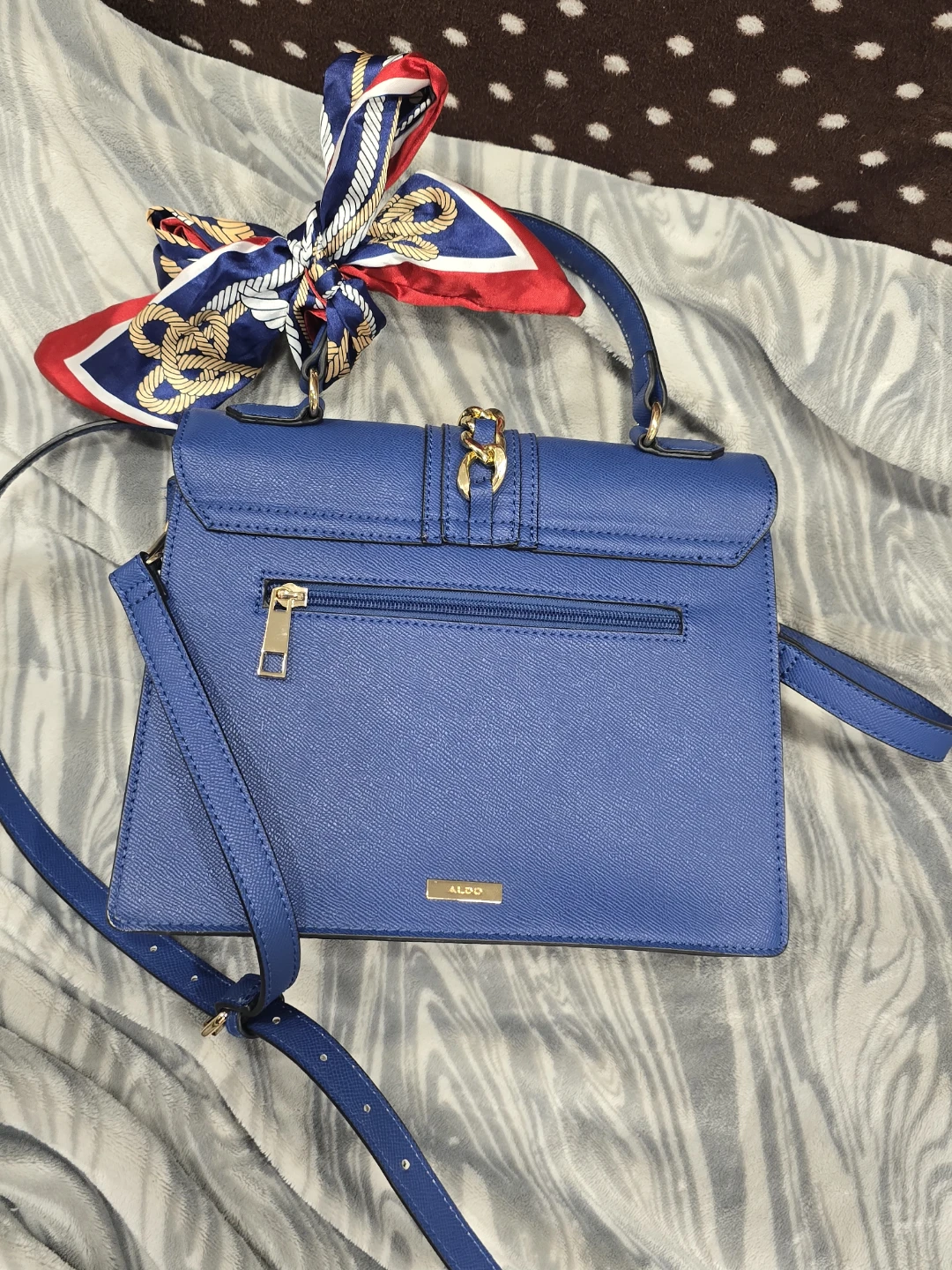 Aldo Blue Purse with Scarf - photo 3