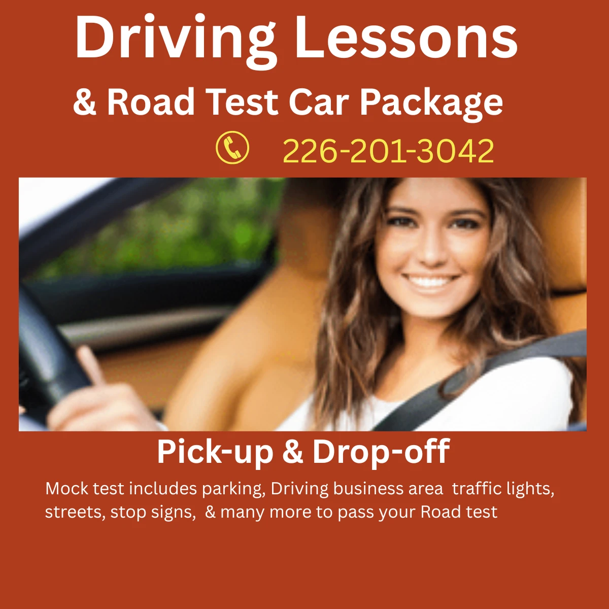Driving Lessons & Road Test Car Package