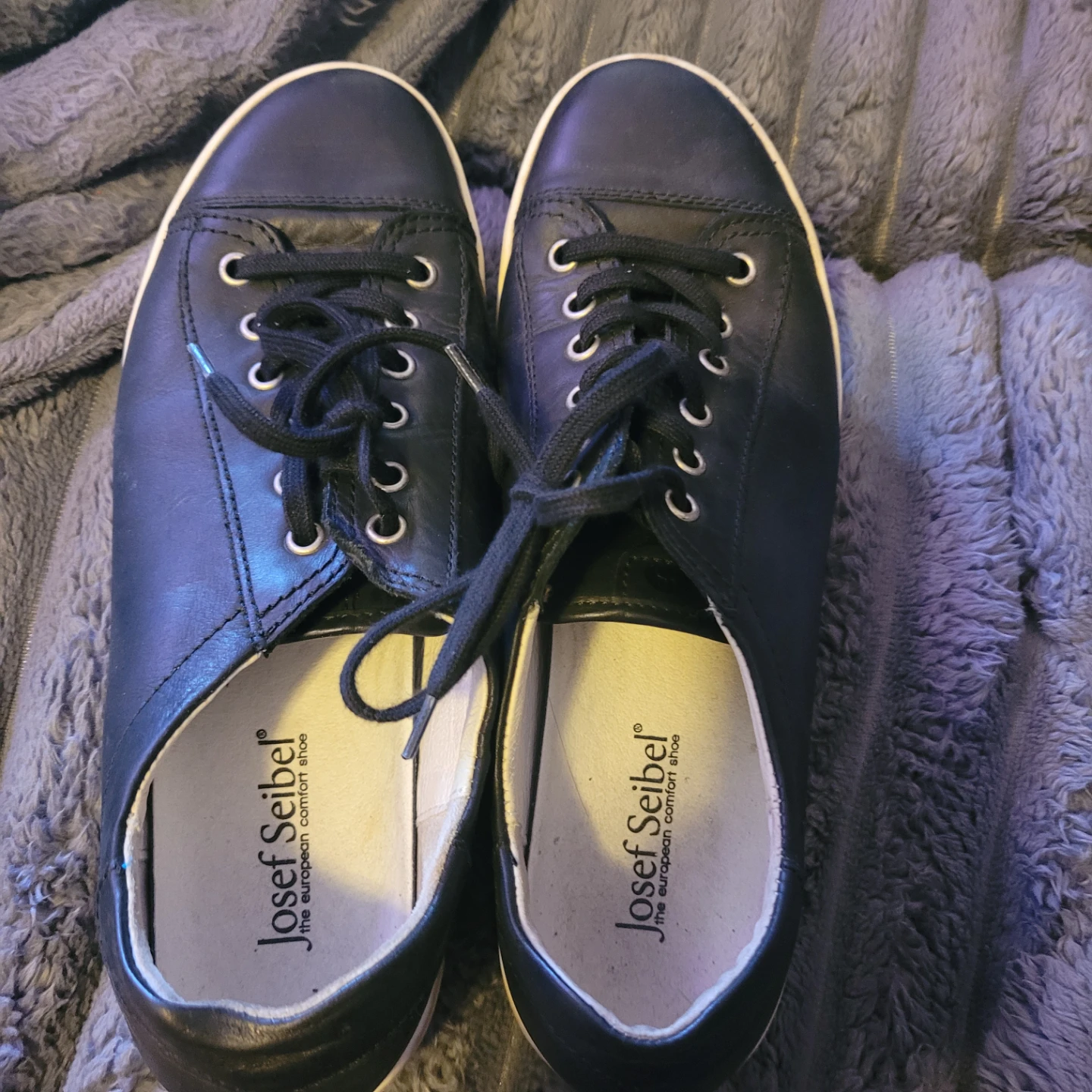 $30 EU41/M9/W10 Josef Seibel Black Leather Comfort Shoes
