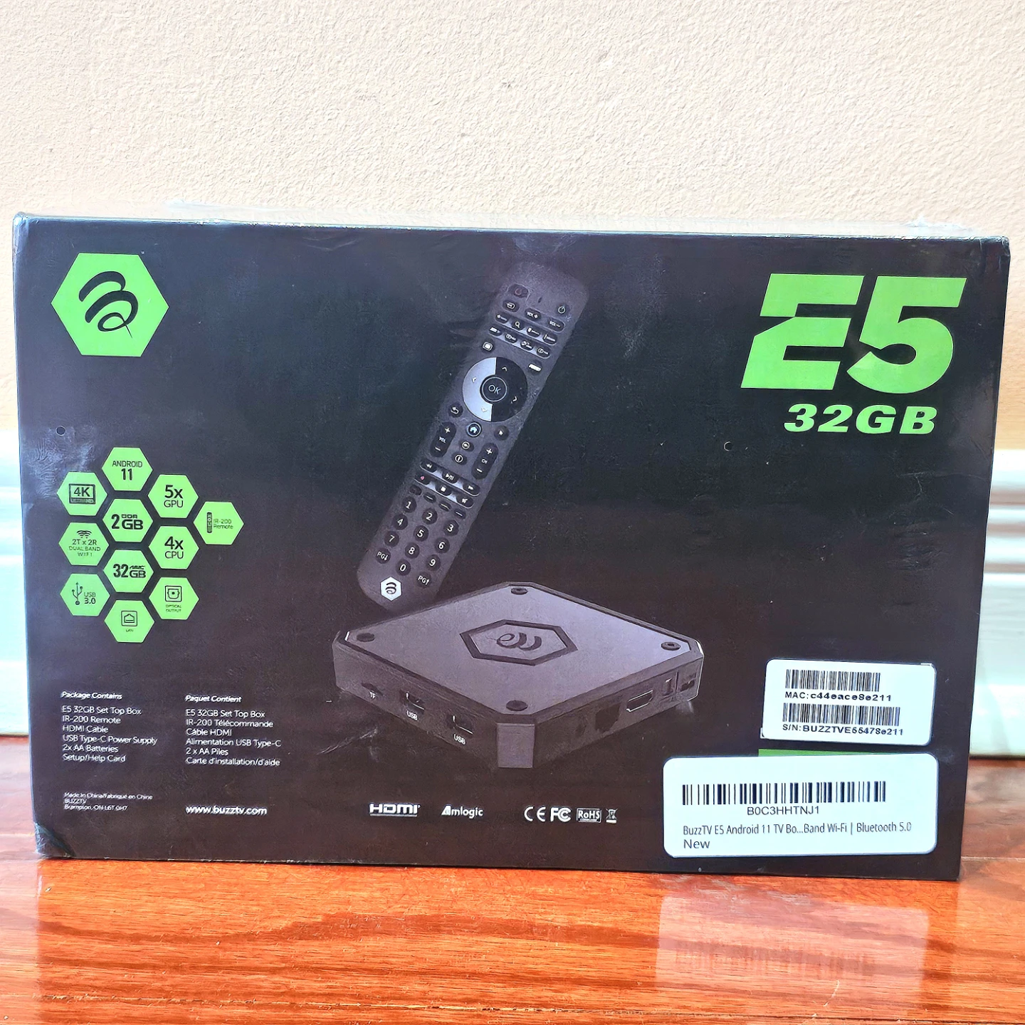 BuzzTV E5 32GB Android 11 4k Streaming Device TV Box