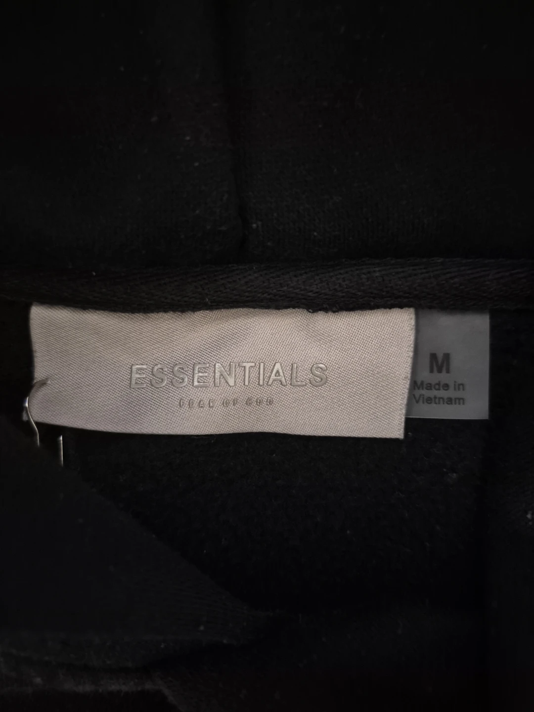 Black Essentials Fear of God Hoodie - Size Medium - photo 2