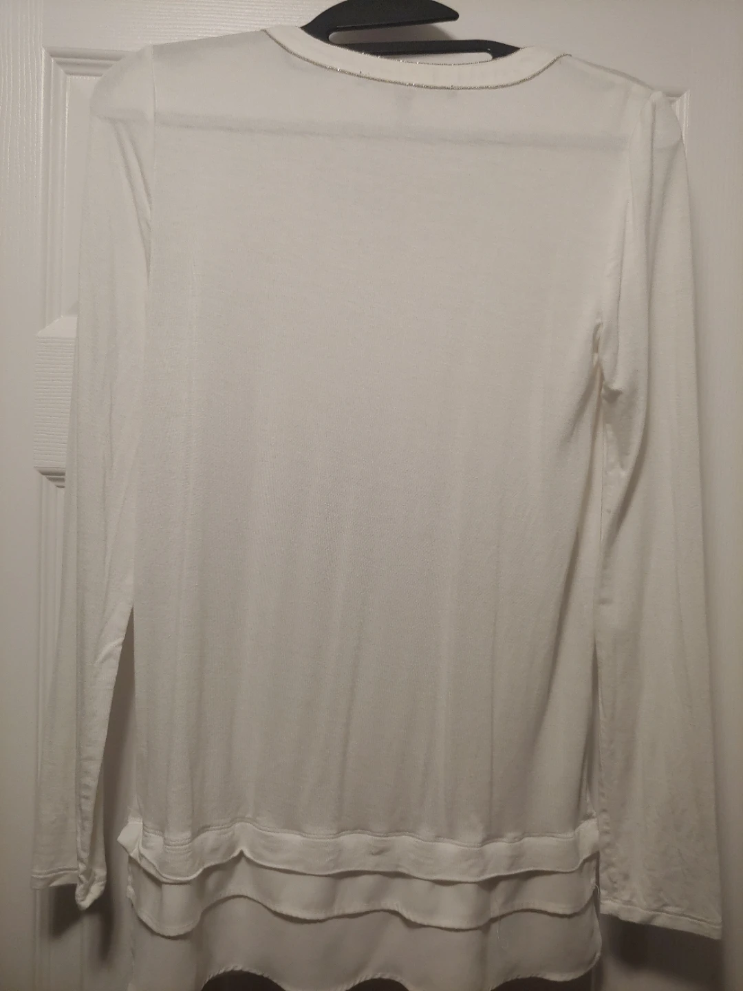 White House Black Market White Long Sleeve Top XXS 🏆 - photo 3