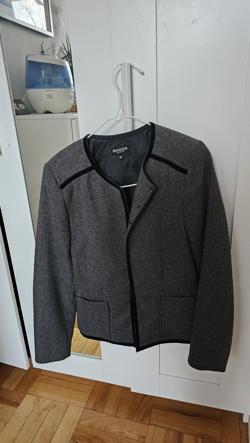 Boggs Petite Grey Tweed Blazer - Size 6