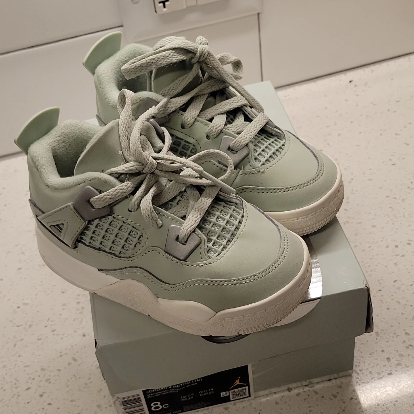 Jordan 4 Retro TD "Mint Foam" Toddler Shoes - photo 2