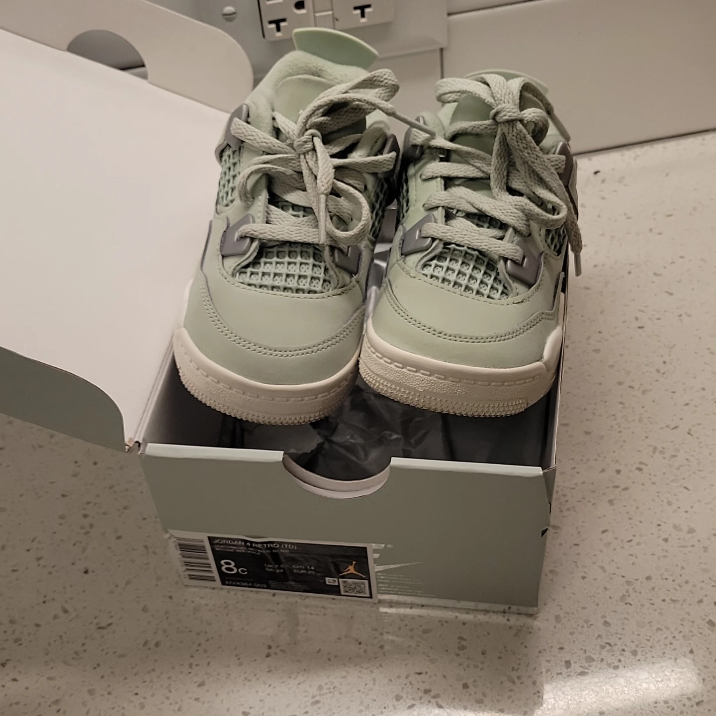 Jordan 4 Retro TD "Mint Foam" Toddler Shoes - photo 3