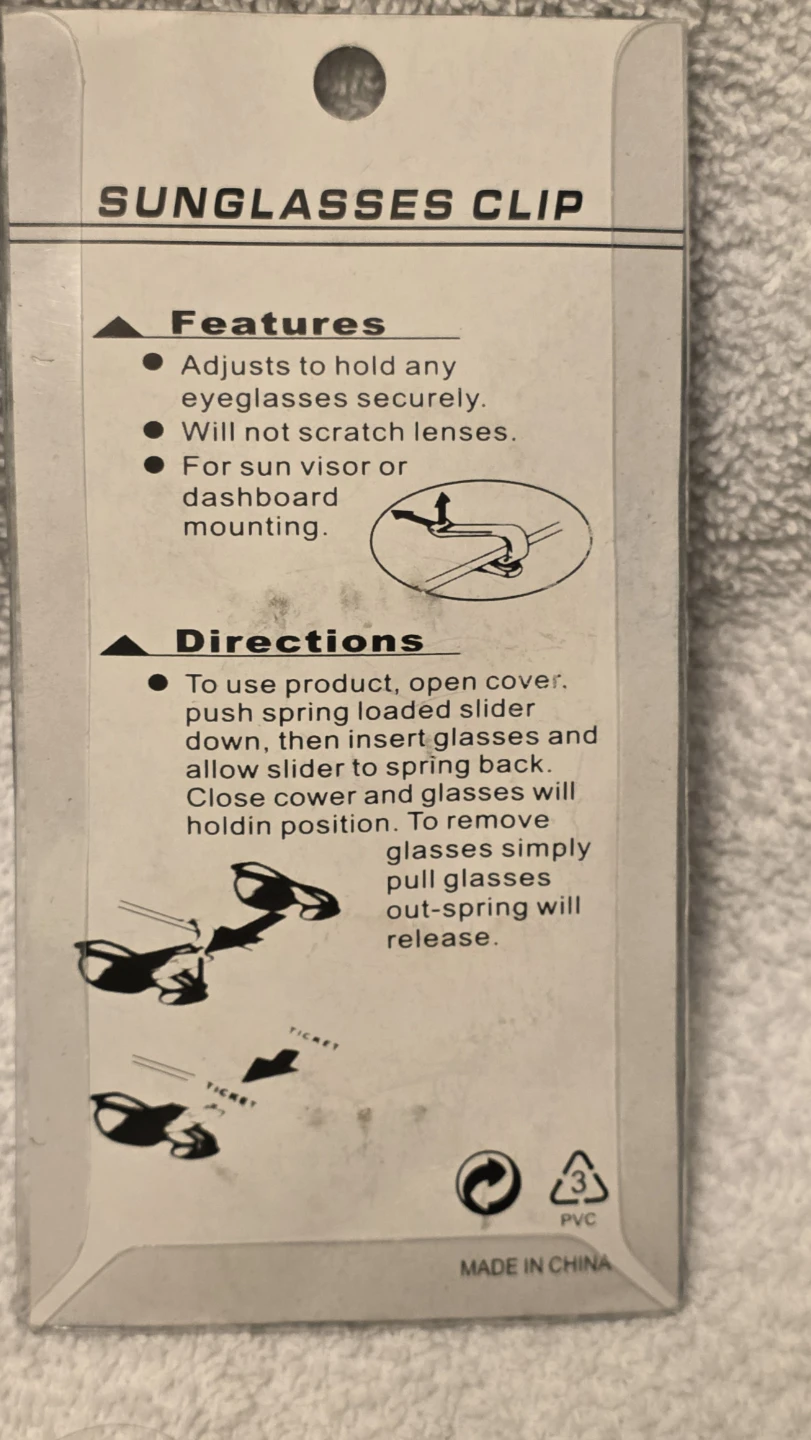 Black Sunglasses Clip Holder - photo 2