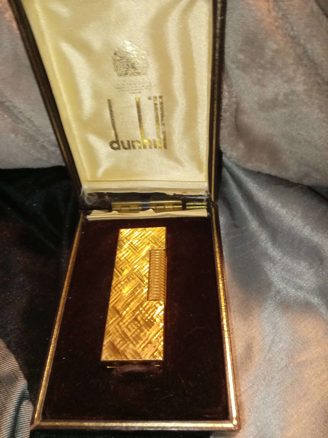 Dunhill Gold Plated Lighter in Original Box - photo 2