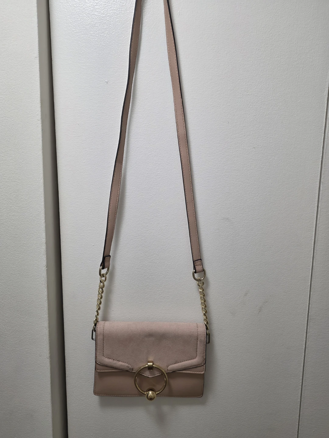 TOPSHOP Light Pink Crossbody Bag with Gold Hardware - photo 2