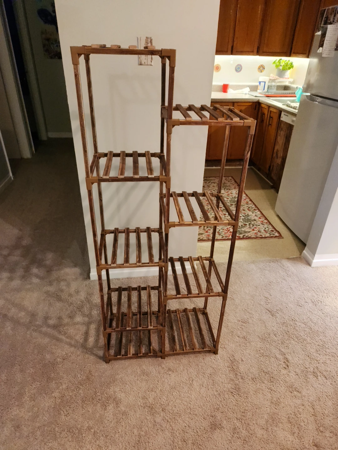 Multi-Tier Wood Plant Stand