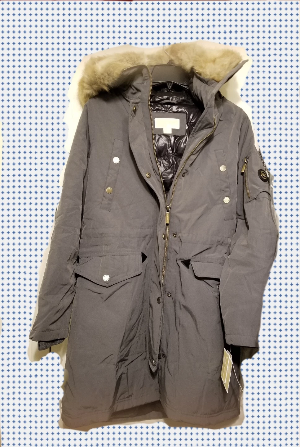 NWT Michael Kors Women's Malachite Grey Parka Down Jacket🏆 - photo 2